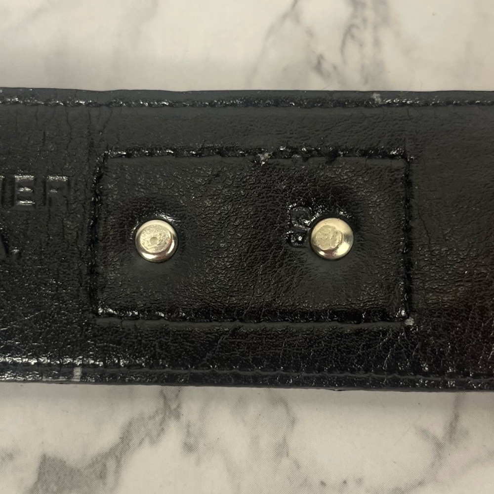 Carlisle black and snake print metal genuine leather belt size small - Picture 7 of 9